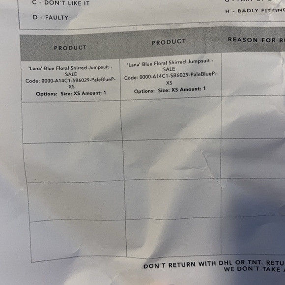 House of CB Lana Blue Floral Shirred Jumpsuit - Picture 6 of 6